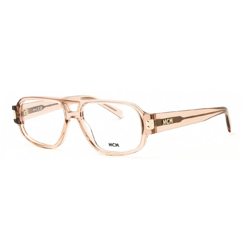 Mcm Eyeglasses Aviator Full Rim, Shiny Pink Frame and Clear Demo Lenses Lens MW5012072