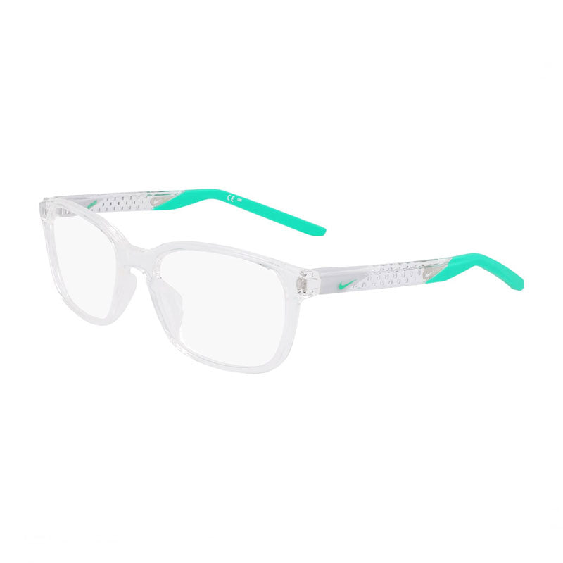 Nike Eyeglasses Square Full Rim, Transparent Frame and Clear Demo Lenses Lens NIKE7278903