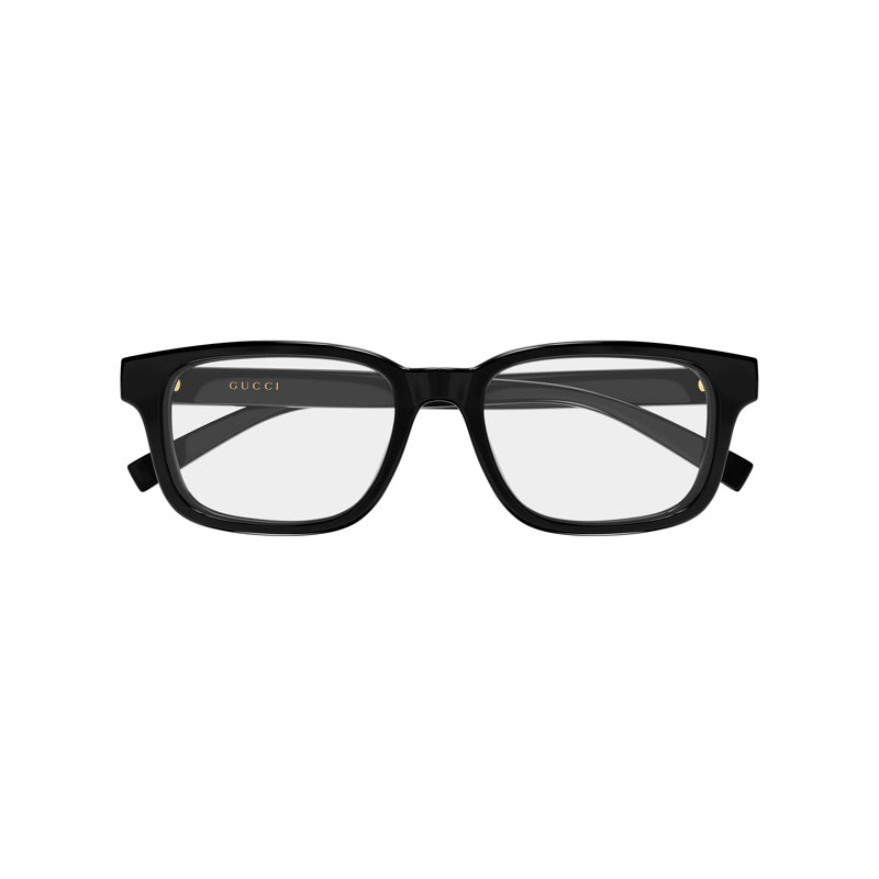 Gucci Eyeglasses Square Full Rim, Shiny Black Frame and Clear Demo Lens Lens GG2107OL005