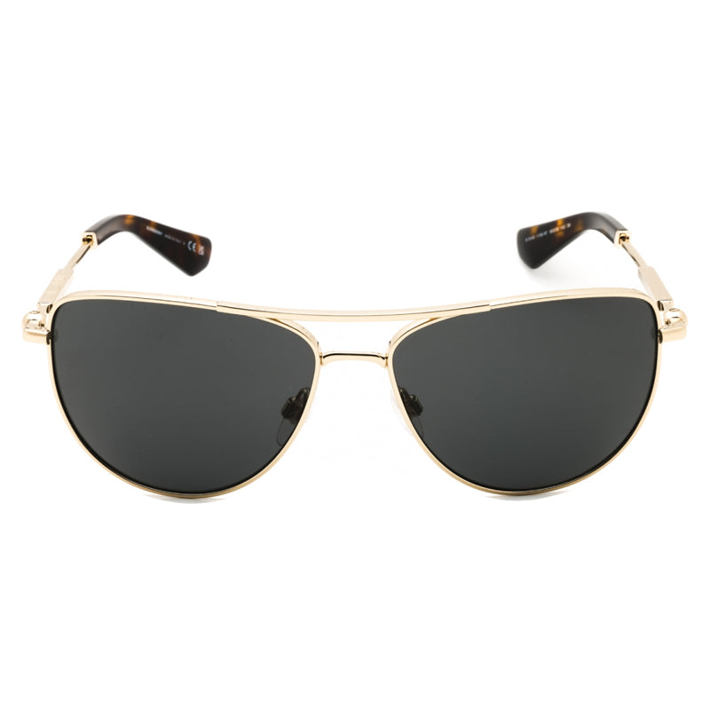 Burberry Sunglasses Aviator Full Rim, Light Gold Frame and Dark Grey Lens BE3149110987