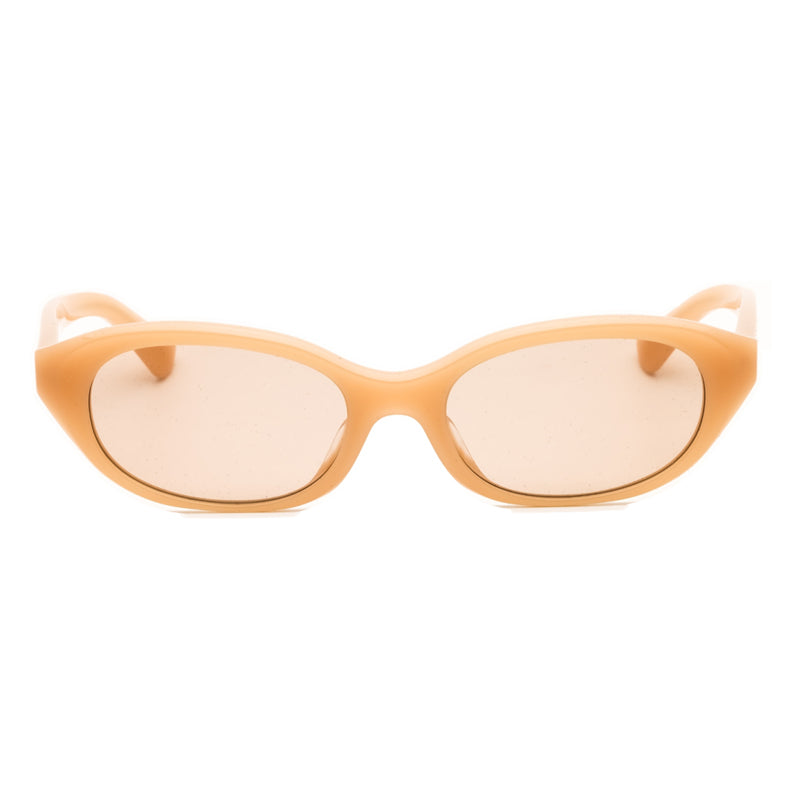 Burberry Sunglasses Oval Full Rim, Beige Frame and Dark Brown Lens BE4447D415073