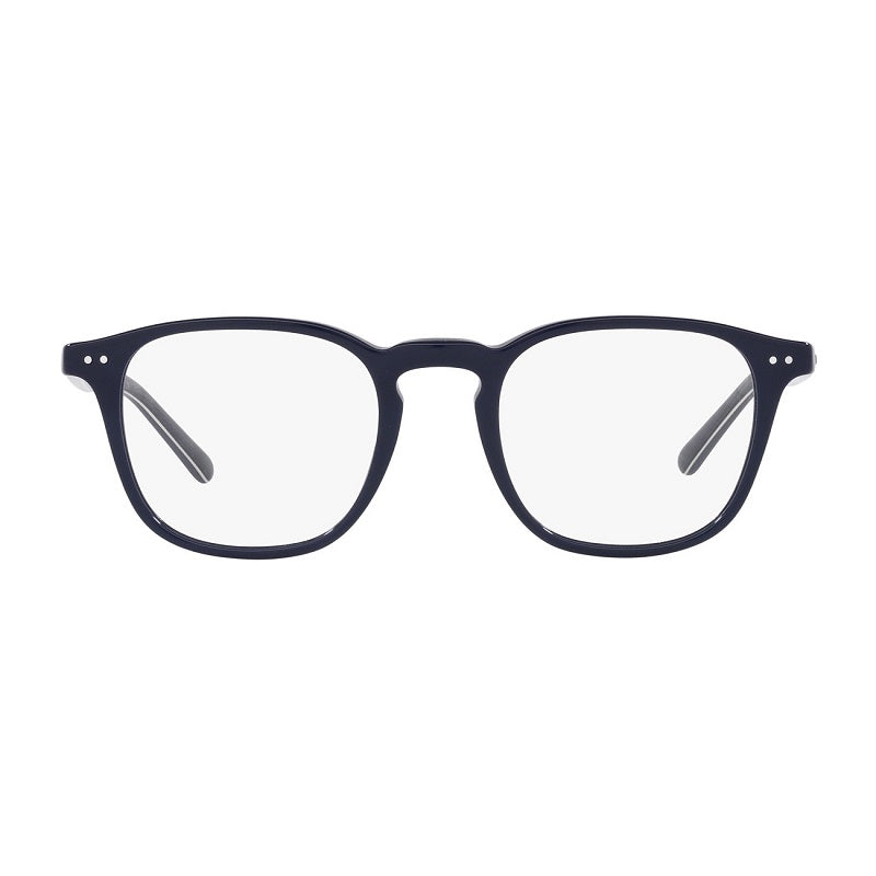 Polo Ralph Lauren Eyeglasses Rectangle Full Rim, Shiny Navy Blue Frame and Clear Demo Lenses Lens PH2254F5569
