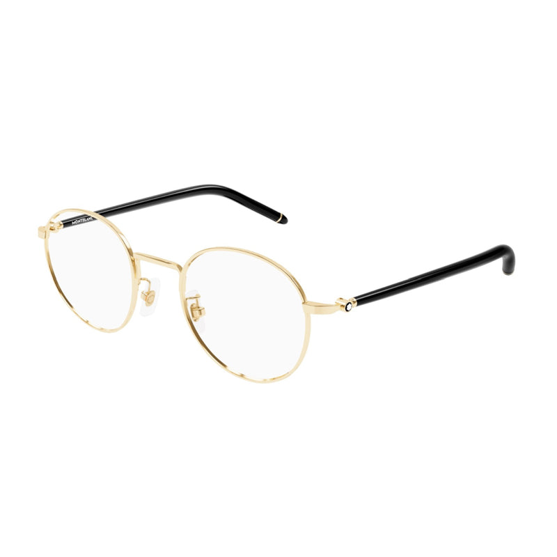 Montblanc Eyeglasses Square Full Rim, Gold Frame and Clear Demo Lens Lens MB0273O001