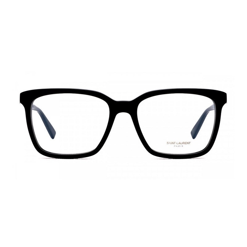 Saint Laurent Eyeglasses Square Full Rim, Black Frame and Clear Demo Lenses Lens SL672001