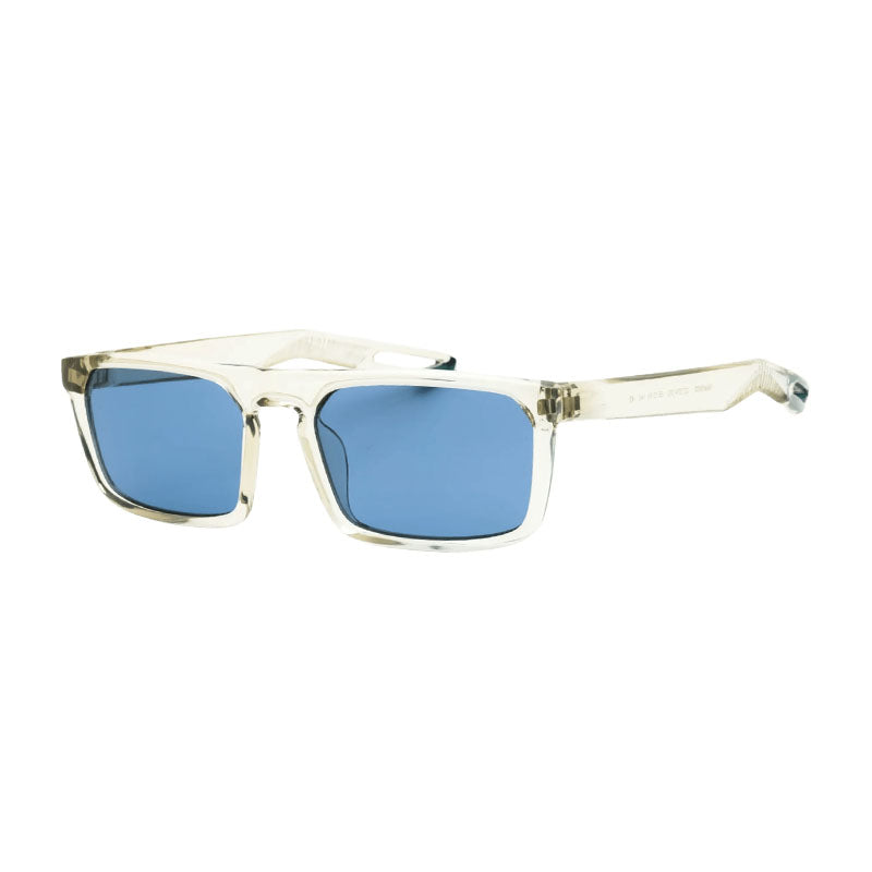 Nike Sunglasses Rectangle Full Rim, Light Bone Frame and Blue Lens NV03DZ7374072