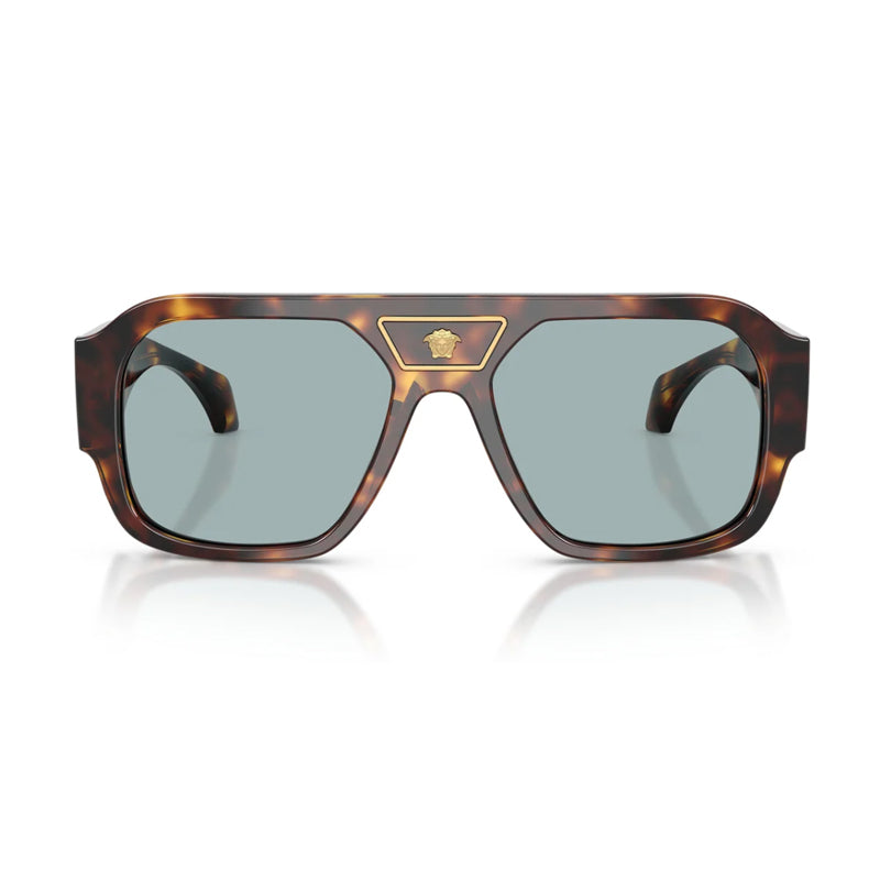 Versace Sunglasses Square Full Rim, Havana Frame and Blue Lens VE4508U553780