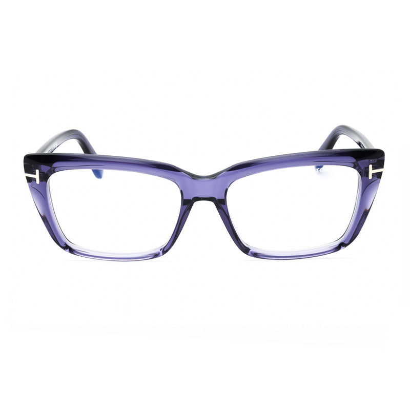 Tom Ford Eyeglasses Square Full Rim, Violet Frame and Clear Blue Light Block Lens FT5894-B081
