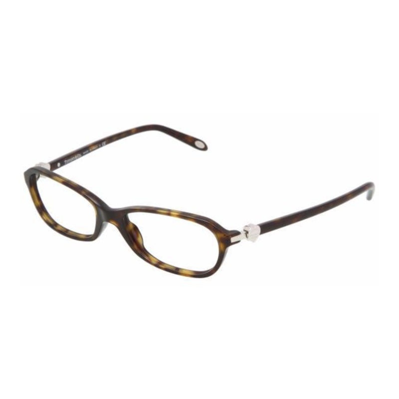 Tiffany & Co. Eyeglasses Rectangle Full Rim, Havana Frame and Clear Demo Lens Lens TF20348015