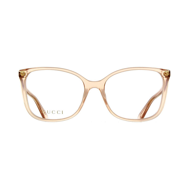 Gucci Eyeglasses Cat Eye Full Rim, Nude Frame and Clear Demo Lenses Lens GG0026O013