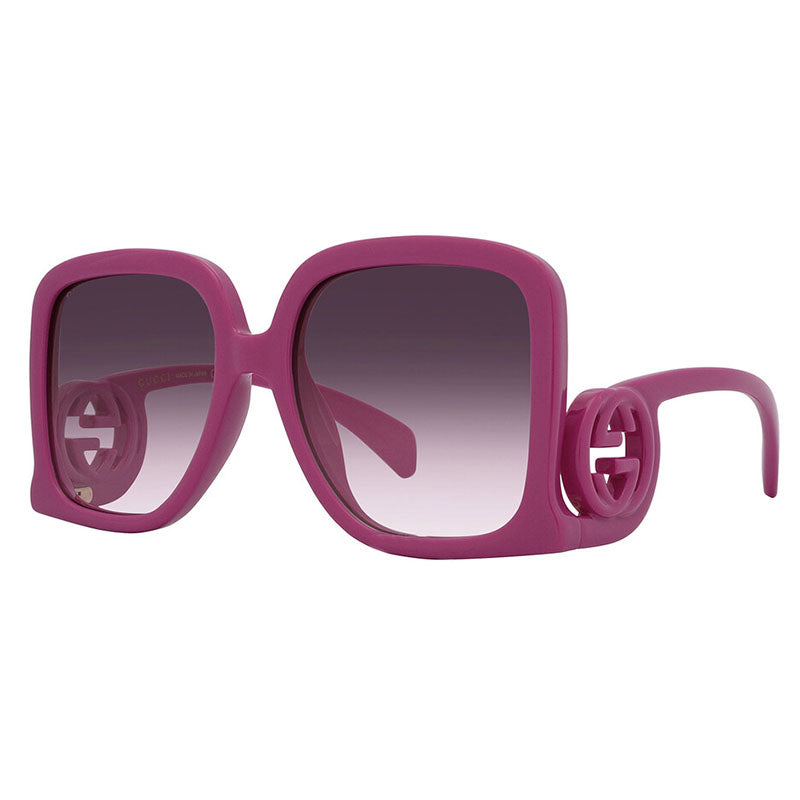 Gucci Sunglasses Square Full Rim, Fuchsia Frame and Violet Gradient Lens GG1326S004
