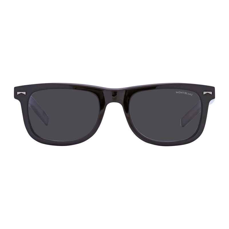 Montblanc Sunglasses Square Full Rim, Black Frame and Smoke Lens MB0260S001