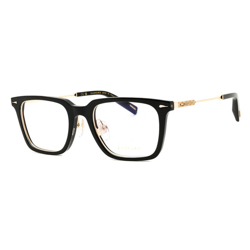 Chopard Eyeglasses Square Full Rim, Black/Crystal Frame and Clear Demo Lenses Lens VCH3460Z50