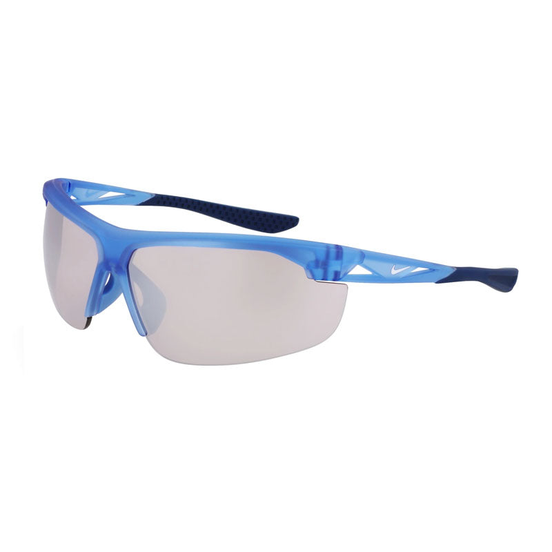 Nike Sunglasses Shield Semi Rim, Matte Polar Frame and Chrome Mirror Lens NIKEWINDTRACKEFV2396450
