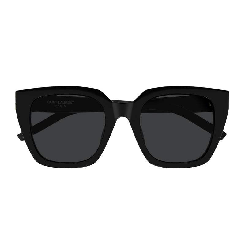 Saint Laurent Sunglasses Square Full Rim, Black Frame and Grey Lens SLM143001