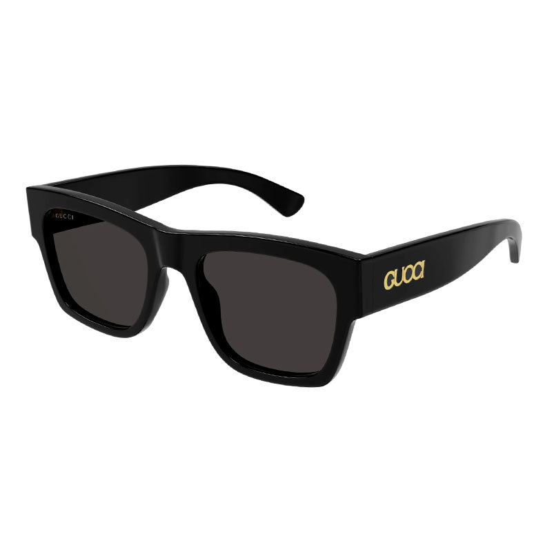Gucci Sunglasses Square Full Rim, Black Frame and Grey Lens GG1793S001