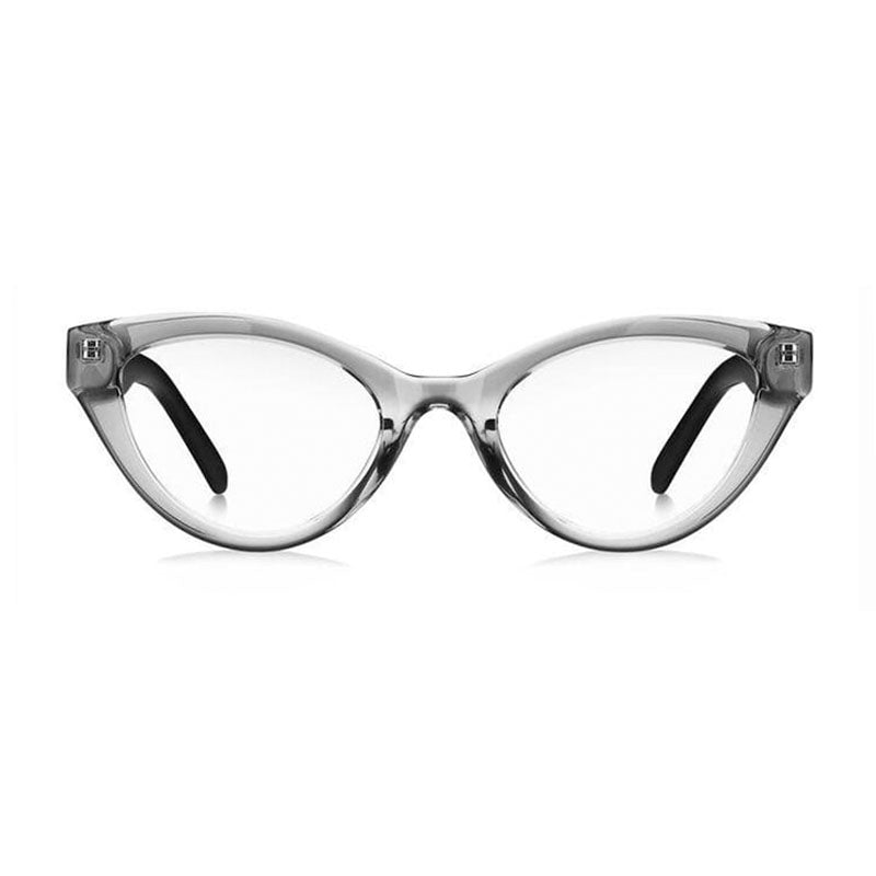 Marc Jacobs Eyeglasses Cat Eye Full Rim, Grey/Black Frame and Clear Demo Lenses Lens MARC6510R6S00