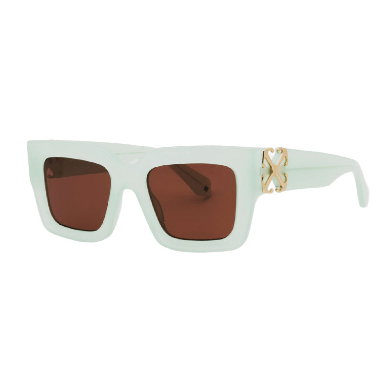 Off-White Sunglasses Square Full Rim, Sage Frame and Brown Lens OERI14DMYSTIC5364