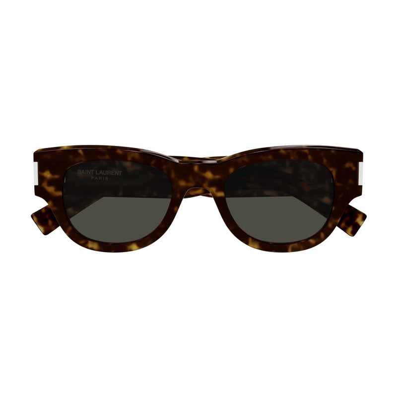 Saint Laurent Sunglasses Cat Eye Full Rim, Dark Havana Frame and Grey Lens SL573002