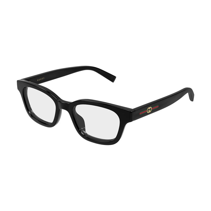Gucci Eyeglasses Round Full Rim, Black Frame and Clear Demo Lens Lens GG2103OL005