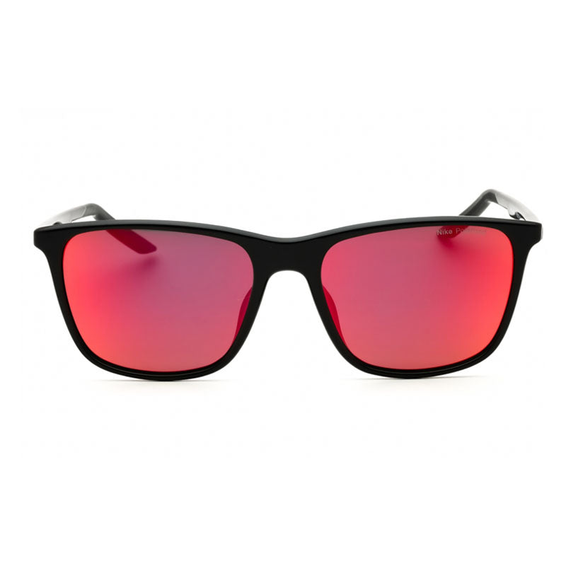 Nike Sunglasses Square Full Rim, Black Frame and Red Mirror Polarized Lens NIKESTATEPFB1315011