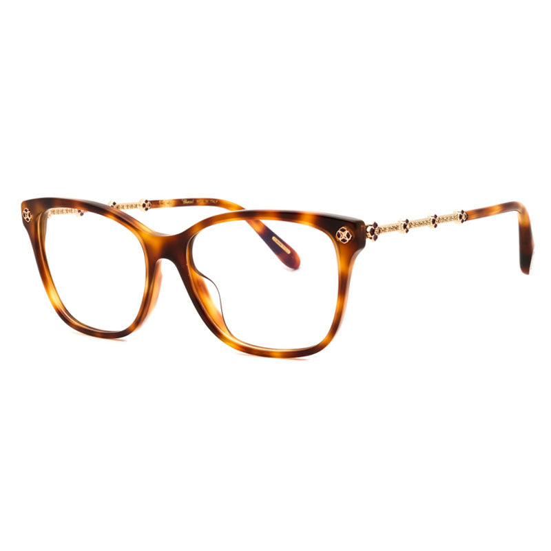 Chopard Eyeglasses Square Full Rim, Havana Frame and Clear Demo Lenses Lens VCH352S03AQ