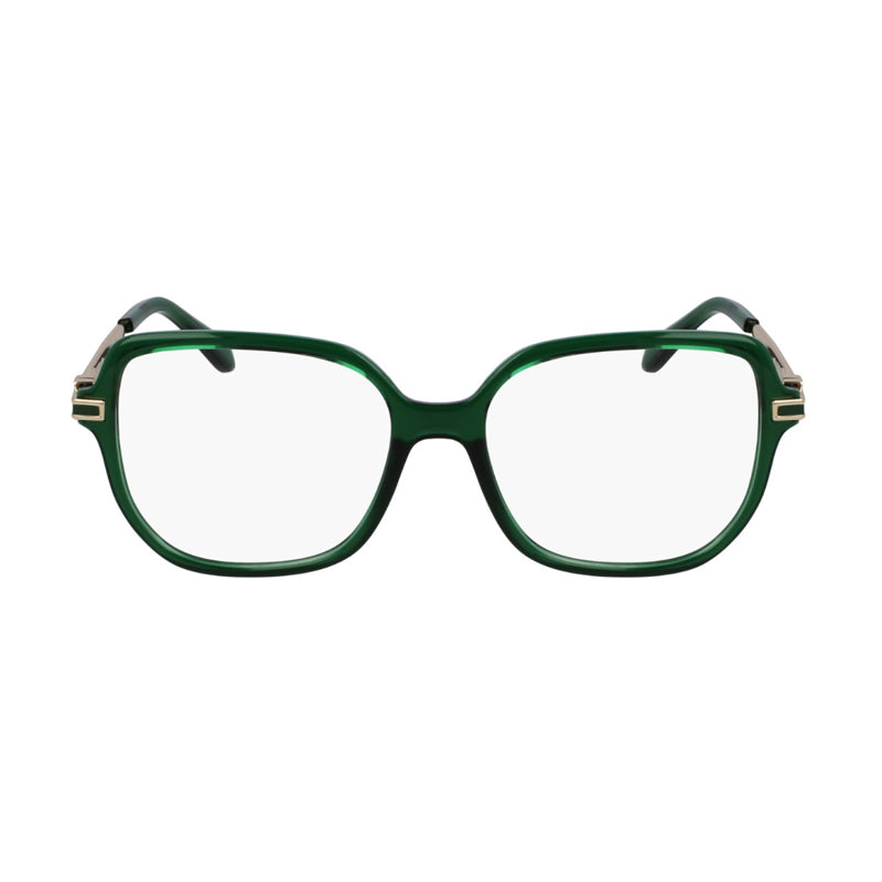 Ferragamo Salvatore Ferragamo Eyeglasses Shield Full Rim, Transpatent Green Frame and Clear Demom Lens Lens SF3012317