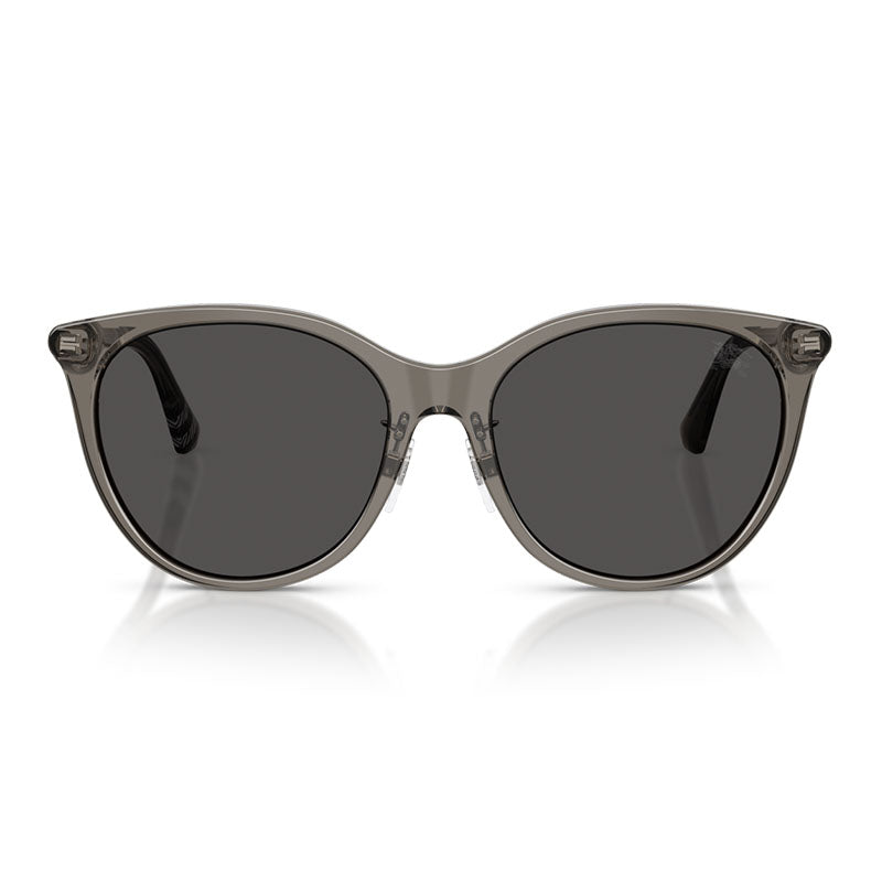 Burberry Sunglasses Cat Eye Full Rim, Transparent Grey Frame and Dark Grey Lens BE4464D416087