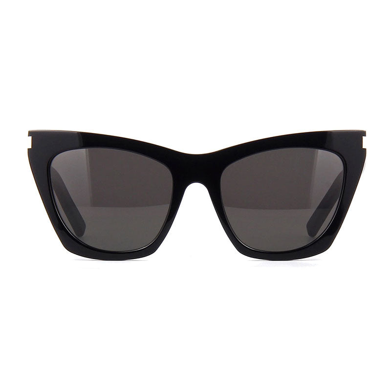 Saint Laurent Sunglasses Cat Eye Full Rim, Black Frame and Grey Lens SL214KATE001