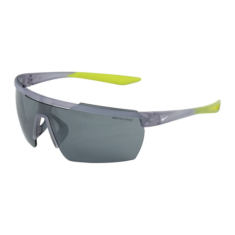 Nike Sunglasses Shield Semi Rim, Matte Wold Grey Frame and Silver Mirror Lens NIKEWINDSHIELDCW4664012