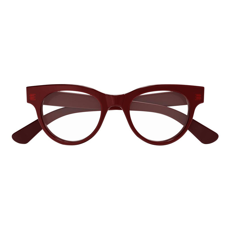 Gucci Eyeglasses Square Full Rim, Burgundy Frame and Clear Demo Lens Lens GG1792O004