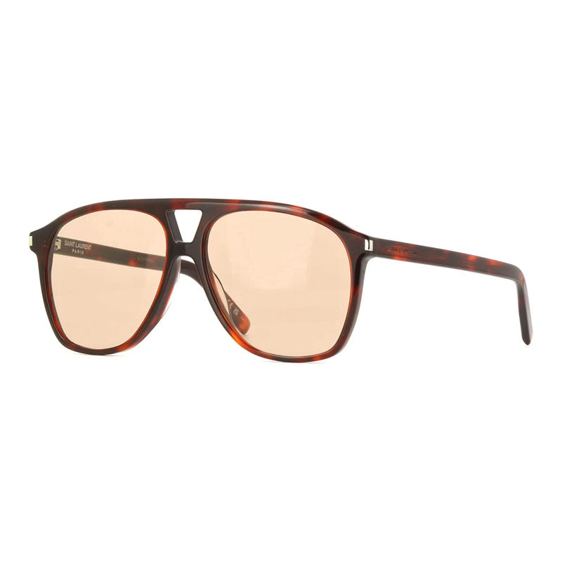 Saint Laurent Sunglasses Aviator Full Rim, Havana Frame and Brown Lens SL596DUNE003