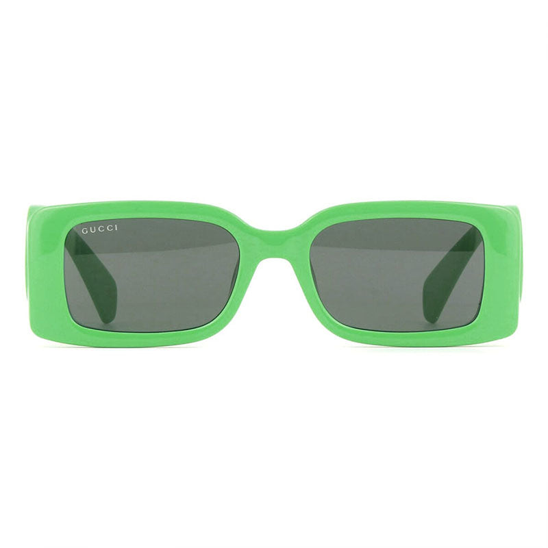 Gucci Sunglasses Square Full Rim, Acid Green Frame and Grey Lens GG1325S009