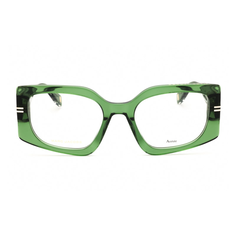 Marc Jacobs Eyeglasses Rectangle Full Rim, Green Frame and Clear Demo Lenses Lens MJ111101ED00
