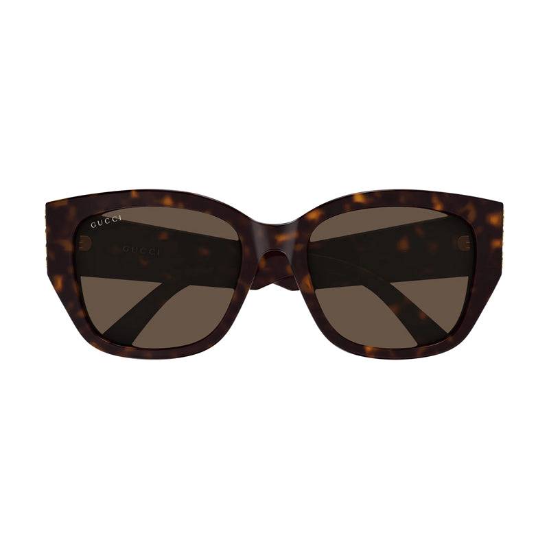 Gucci Sunglasses Square Full Rim, Havana Frame and Brown Lens GG2043SA002