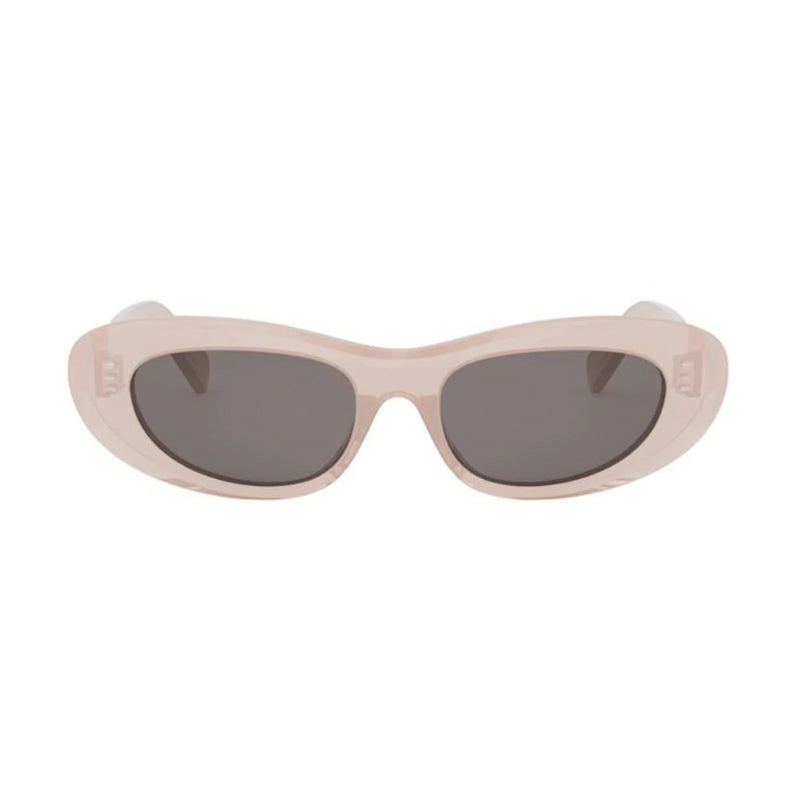 Celine Sunglasses Rectangle Full Rim, Opaline Peach Frame and Solid Smoke Lens CL40310U74A