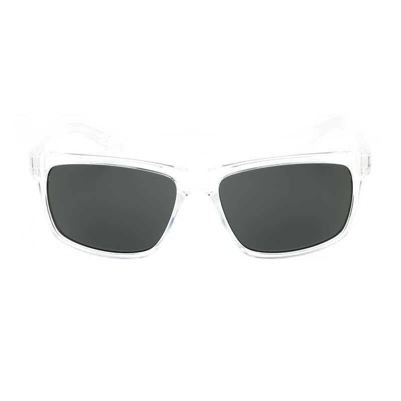 Nike Sunglasses Rectangle Full Rim, Transparent Frame and Grey Lens NIKECRUISERMIEV0834901