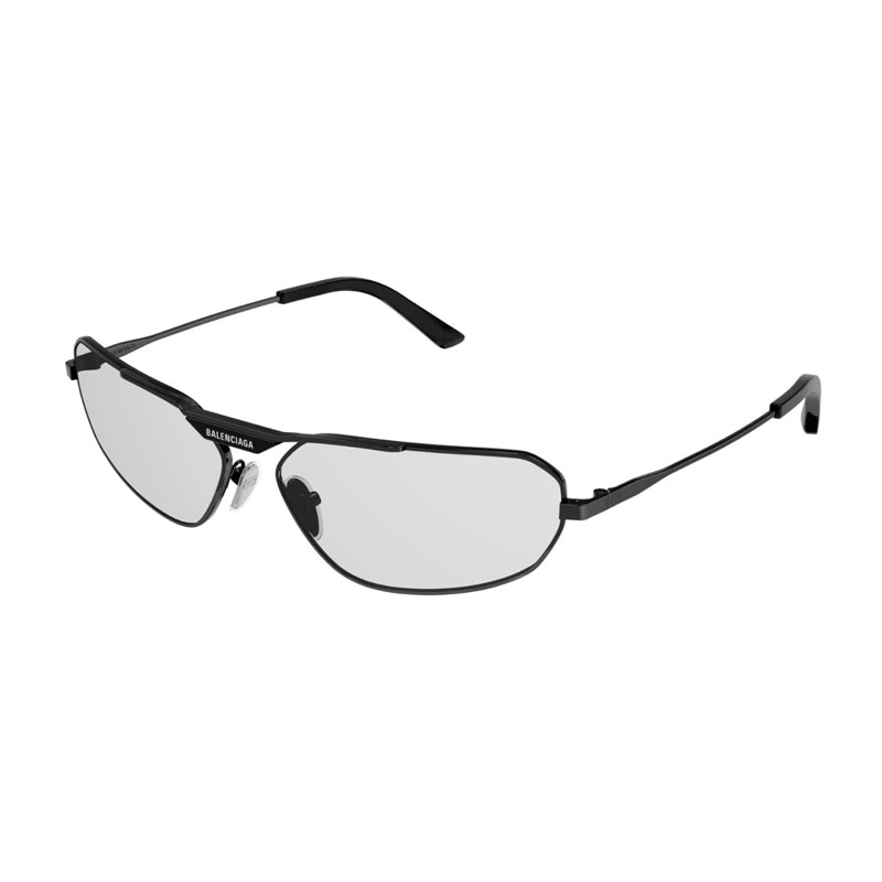 Balenciaga Sunglasses Geometric Full Rim, Gunmetal Frame and Light Grey Lens BB0245S004