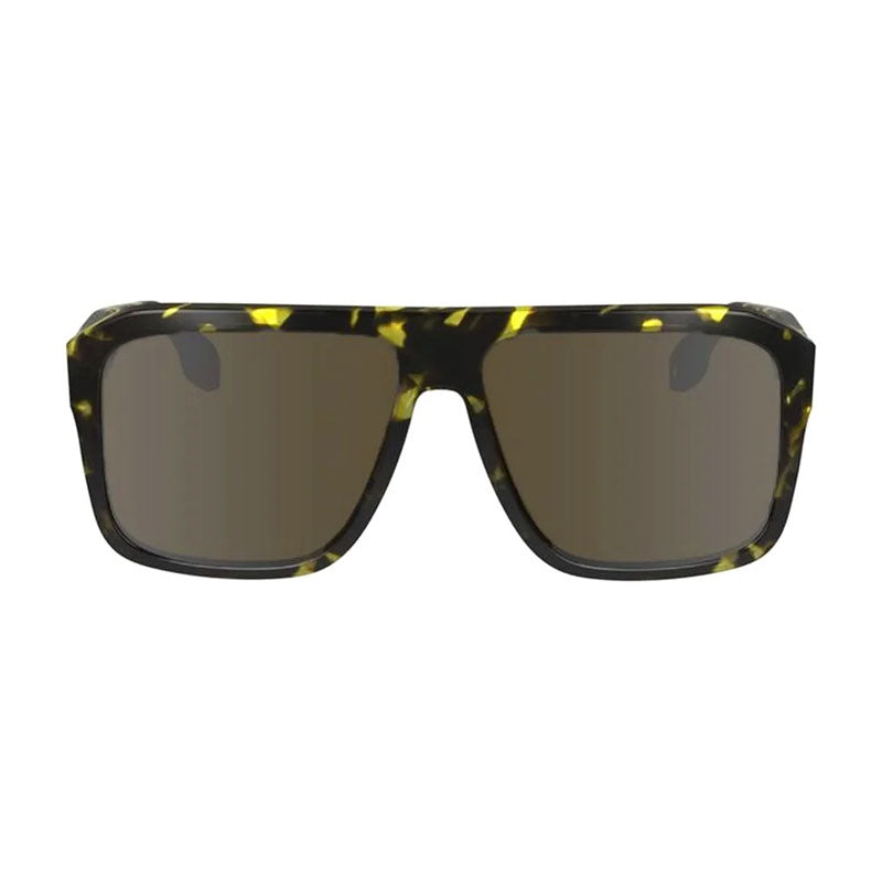 Victoria Beckham Sunglasses Square Full Rim, Black Yellow Havana Frame and Brown Lens VB671S012