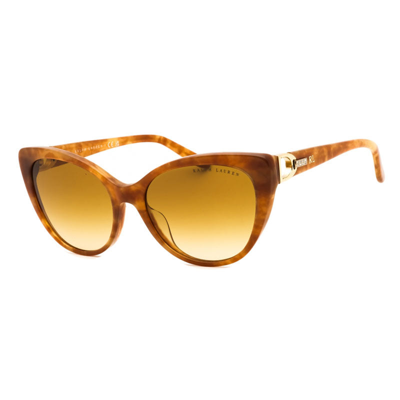Ralph Lauren Sunglasses Cat Eye Full Rim, Havana Frame and Yellow Gradient Lens RL8215BU60832L