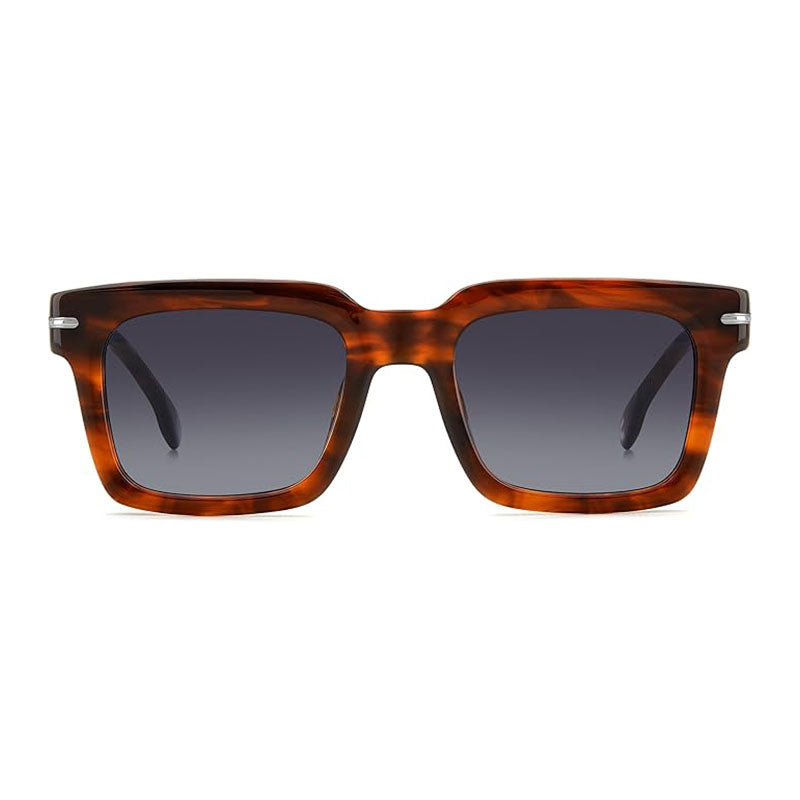 Carrera Sunglasses Rectangle Full Rim, Brown Horn Frame and Dark Grey Gradient Lens CARRERA316/S0EX49O
