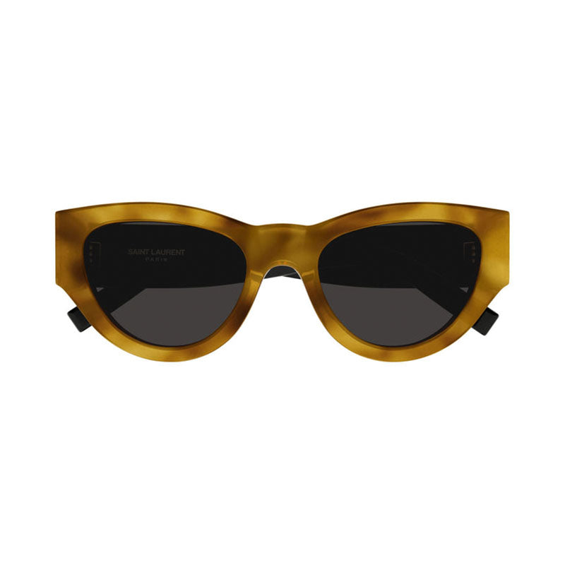 Saint Laurent Sunglasses Cat Eye Full Rim, Havana/Black Frame and Black Lens SLM94/F004