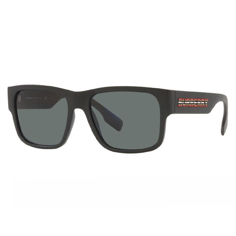Burberry Sunglasses Square Full Rim, Black Frame and Polarized Dark Grey Lens BE4358346481