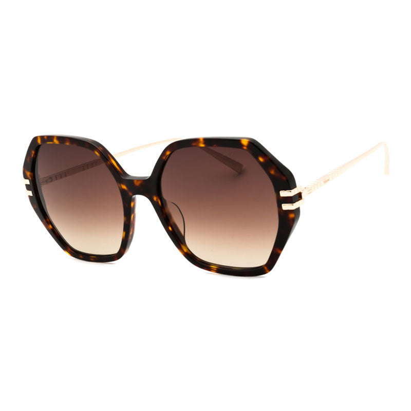 Chopard Sunglasses Square Full Rim, Dark Havana Frame and Brown Gradient Lens SCH370M04BL