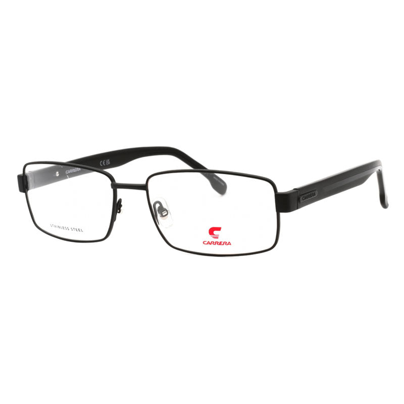 Carrera Eyeglasses Rectangle Full Rim, Matte Black Frame and Clear Demo Lenses Lens CARRERA8887000300