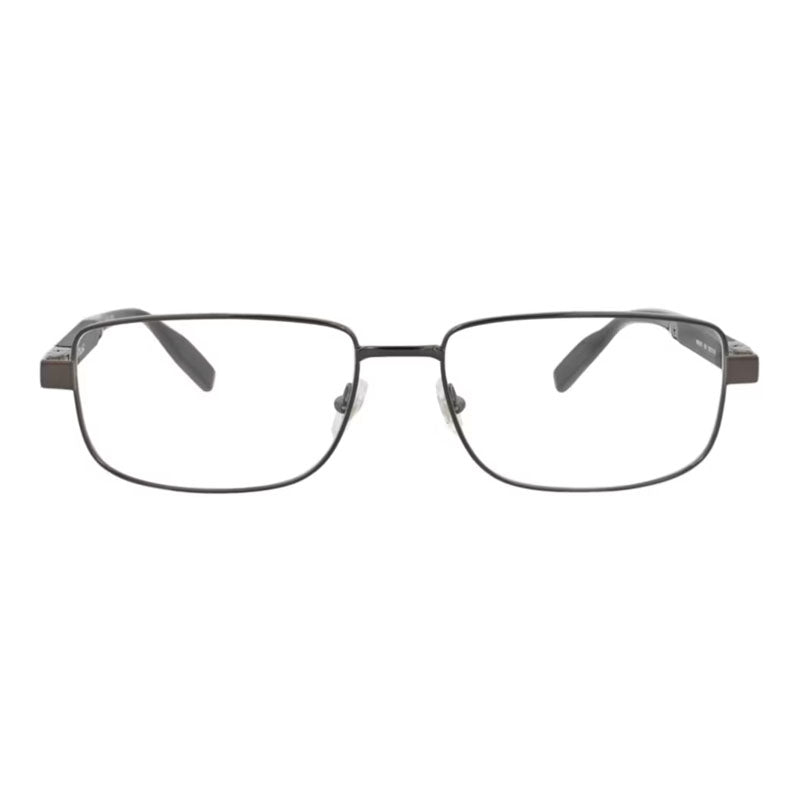 Montblanc Eyeglasses Rectangle Full Rim, Ruthenium Frame and Clear Demo Lenses Lens MB0034O004