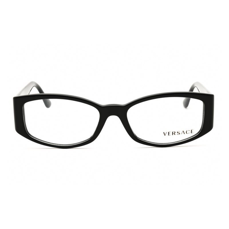 Versace Eyeglasses Geometric Full Rim, Black Frame and Clear Demo Lenses Lens VE3343GB1