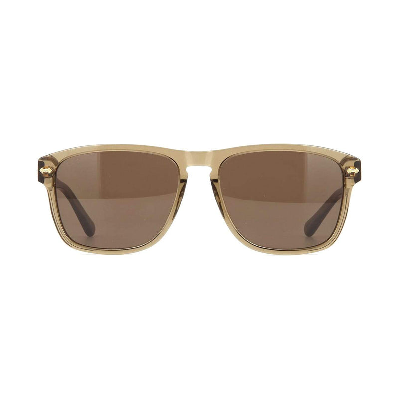 Gucci Sunglasses Square Full Rim, Shiny Brown Frame and Brown Lens GG0911S002