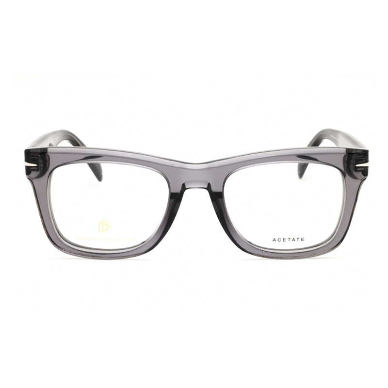 David Beckham Eyeglasses Square Full Rim, Stirped Grey Frame and Clear Demo Lenses Lens DB71050PZH00