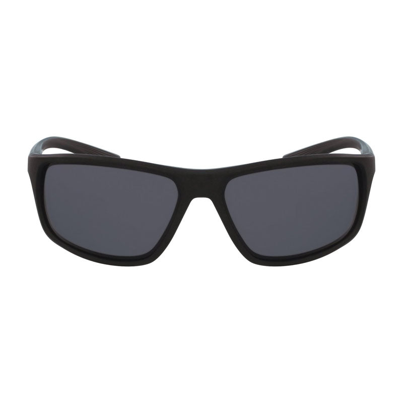Nike Sunglasses Rectangle Full Rim, Matte Black Frame and Dark Grey Lens EV1112001