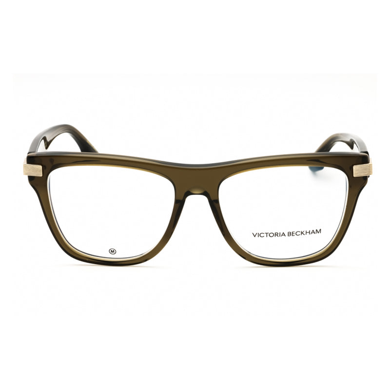 Victoria Beckham Eyeglasses Rectangle Full Rim, Khaki Frame and Clear Demo Lenses Lens VB2676316
